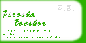 piroska bocskor business card